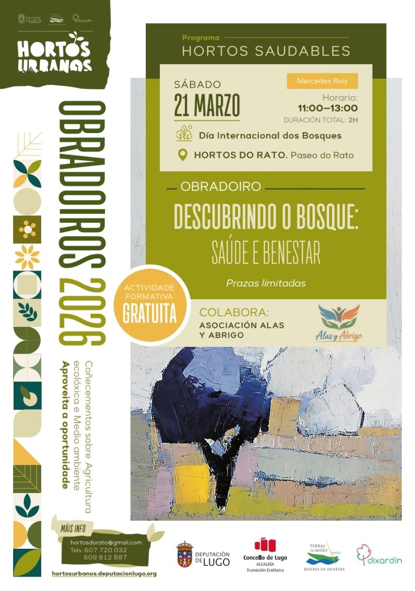 Obradoiro gratuíto “Descubrindo o bosque: saúde e benestar” no Paseo do Rato
